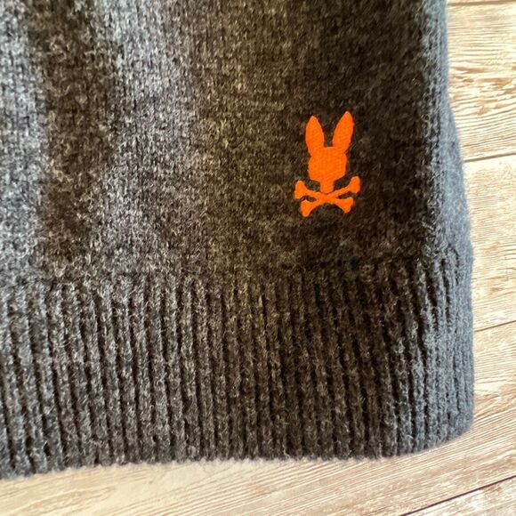 PSYCHO BUNNY Men’s San Luis Hooded Sweater XXL Heather Storm 100% Wool NWT New - Picture 12 of 15